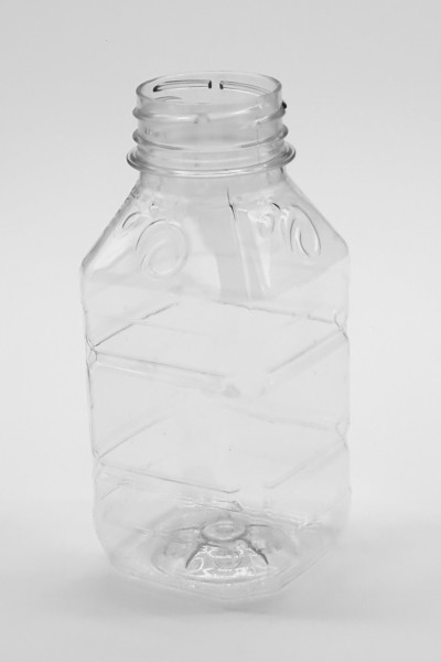Quadratische gepresste PET-Flasche 250ml