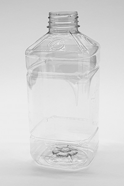 Quadratische gepresste PET-Flasche 1000 ml